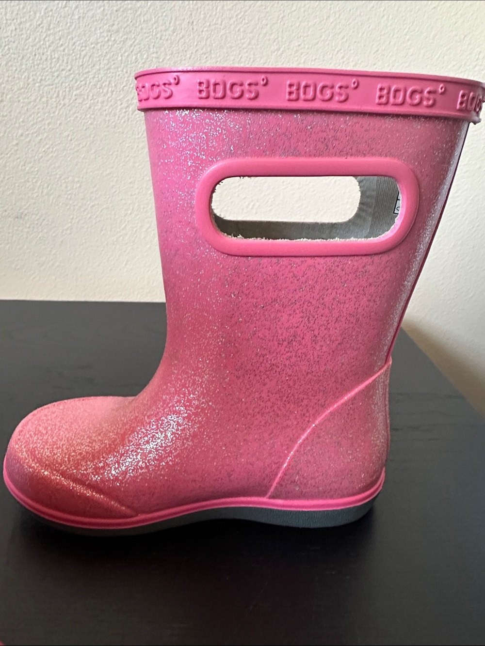 Bogs Pink Glitter Waterproof Rain Boots - Picture 9 of 10